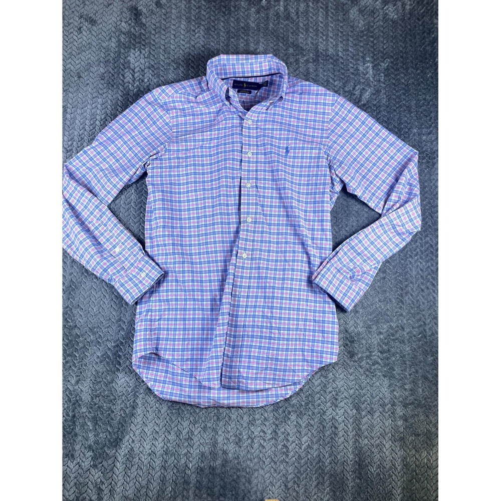 Ralph Lauren Classic Fit Performance Shirt Mens S Multicolor Plaid Button Down